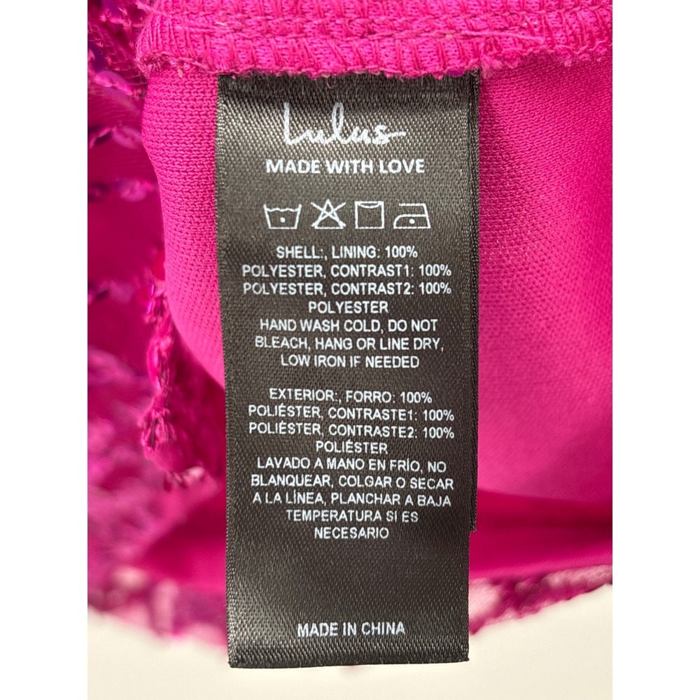 Lulus Magnificent Allure Hot Pink Sequin Corset Mini Dress XXS  Bodycon - Picture 13 of 13